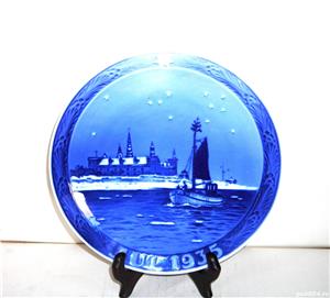 Farfurie de perete 1935, portelan, Christmans Plate - design Ch. Benjamin-Olsen, Royal Copenhagen - imagine 5