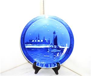 Farfurie de perete 1935, portelan, Christmans Plate - design Ch. Benjamin-Olsen, Royal Copenhagen - imagine 4