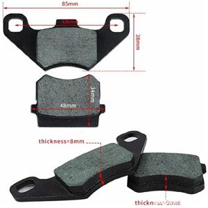 Placute frana SCUTER ATV chinezesc 50cc 70cc 90cc 107cc 110cc 125cc 150cc - imagine 3