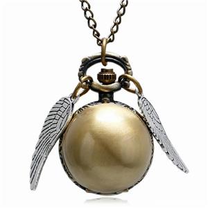 CEAS de buzunar cu lantisor Casual Harry Potter Quidditch Golden Snitch Pocket - imagine 4