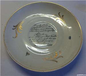 farfurie porțelan cu o dedicație de Crăciun, 1898 - pentru colecționari