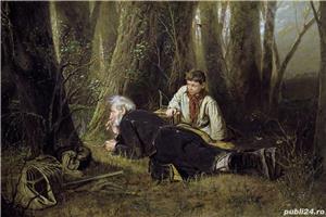 "Vânătorul de păsări", Vasili Perov (1834-1882), carte poștală de colecție (1931) - imagine 6