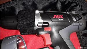 Masina de găurit înșurubat SKIL + Lanterna, 2 acumulatori, NOI. - imagine 3