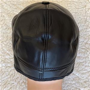 Basca neagra barbati femei piele blana protectie ceafa urechi reglabila sapca stil clasic retro - imagine 10