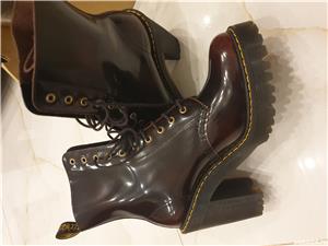 Ghete bocanci damă Dr. Martens Arcadia Cherry Red, noi, originali - imagine 8