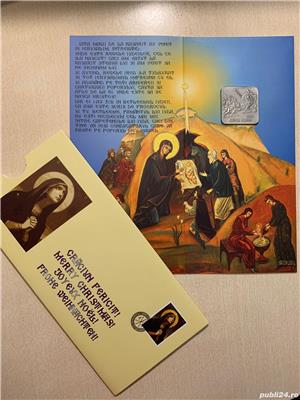 Felicitare medalie Crăciun religios 2010, aliaj de cupru, Monetăria Statului