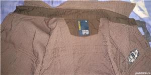 Camasa BBT Oasis Denim UK, maron cu maneca lunga &3/4 ,dungi, buzunare - imagine 8