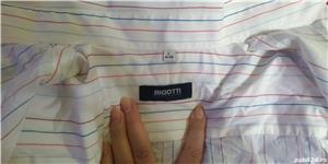 Camasa Bigotti Exclusive UK, alba cu dungi fine rosii-albastre - imagine 7