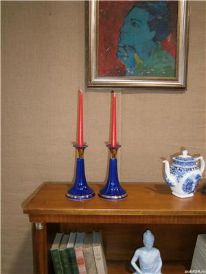 Sfesnice vechi din sticla (Suport lumanare/Obiect decorativ) - imagine 2