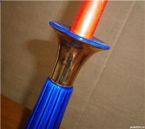 Sfesnice vechi din sticla (Suport lumanare/Obiect decorativ) - imagine 5