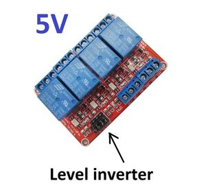 Modul cu 4 relee alimentare 5V, contact 10A - AC 220,shift level optocuplor TTL, relee Arduino auto