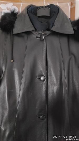 Haină de piele naturala, de damă - imagine 3