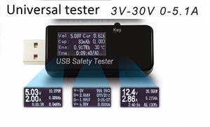 USB Tester, max 150W, 3-30V, 5A Watmetru, Voltmetru, Ampermetru, powerbank pc LCD Display watmetru
