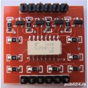 Modul 4 canale optocuplor, izolatie galvanica, arduino, ttl 3.3V / 5V