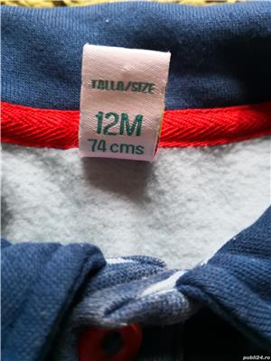 Set jeans si bluza pentru copii 12 luni  - imagine 3