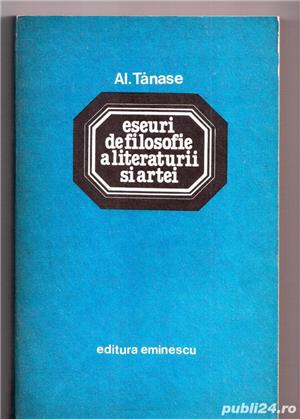 eseuri de filosofie a literaturii și artei de al tănase editura eminescu 1980 267 pagini