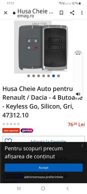 Vand Husa cartela auto Dacia Renault  - imagine 6