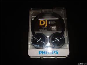 Casti Philips cu microfon pe fir cablu jack SHL3005BK NOI