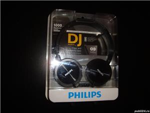 Casti Philips cu microfon pe fir cablu jack SHL3005BK NOI - imagine 3