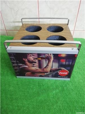 Obiect Colectie decor Coca Cola lemn si crom termoizolanta - imagine 4