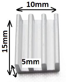 mini radiator aluminiu disipare termica cu banda adeziva, PC, IC, DC - imagine 3