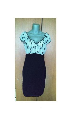 Rochie RedHerring negru-gri sexy , mulata, transparenta, M, UK