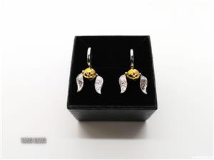 Cercei de argint Harry Potter - Golden Snitch	 - imagine 3