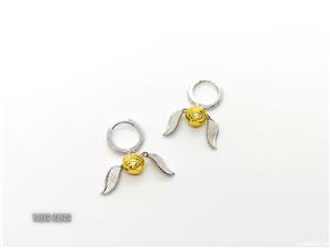 Cercei de argint Harry Potter - Golden Snitch	 - imagine 2