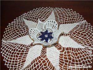 Cosulet bol bibelou decorativ portelan dantela lucrat pictat manual