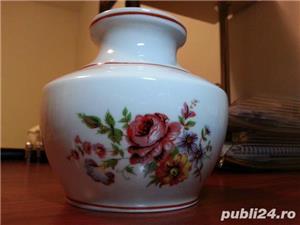 Vaza florala bibelou veche pictata manual deosebita antichitate stanta