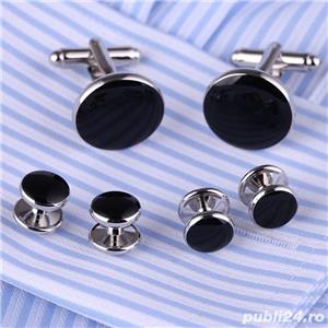 Set nasturi + butoni LUX bumbi camasa costum mire ginere +CADOU! - imagine 6