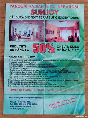 Vând panouri radiante ceramice în infraroșu, Sunjoy, 100 60 cm, albe, 750 W