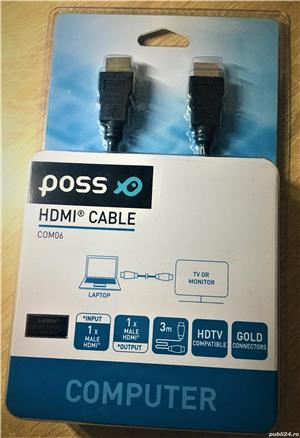 cablu HDMI de mare viteza cu Ethernet, Poss, HDTV compatibil, male to male, 3 m 