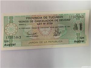 Bancnota - 1 AUSTRAL - 1991 - Argentina, Tucuman  P-S2711b.1