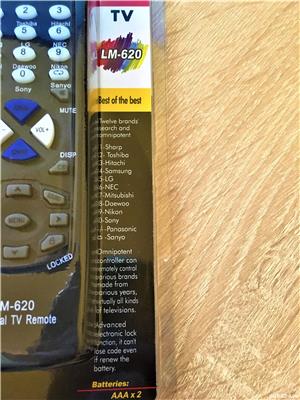 telecomanda universala pentru televizor, ST-620, neagra - imagine 2