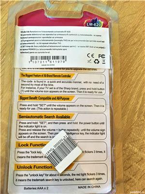 telecomanda universala pentru televizor, ST-620, neagra - imagine 5