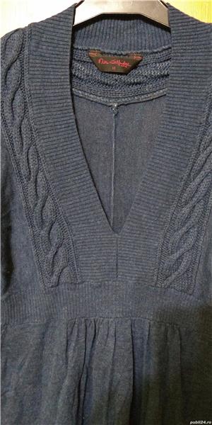 Rochie/ Tunica tricot Miss Selfridge UK , bleomarin cu anchior in V - imagine 8