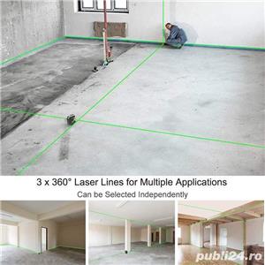 Nivela laser 360 grade, verde, antișoc, antipraf, antiumezeala - imagine 2
