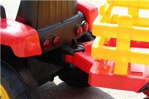 Tractor electric pt. copii Kinderauto BJ-611 70W 12V cu Remorca si RC - imagine 8