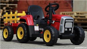 Tractor electric pt. copii Kinderauto BJ-611 70W 12V cu Remorca si RC