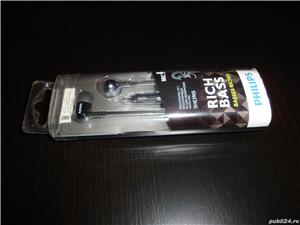 Casti Philips originale SHE 3095 cu microfon Rich Bass jack - imagine 5