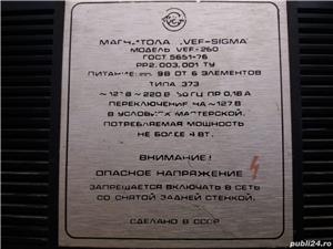 Radiocasetofon VEF-SIGMA 260 - I - URSS anii '80 -  de colectie - in stare foarte buna - imagine 7