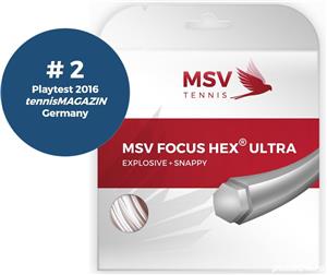MSV FOCUS HEX ULTRA racordaj tenis grosime 1.25 plic alb