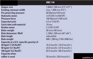 Presa balotat deseuri 100 TF ,Pet,Folie,Carton,Hartie - imagine 5