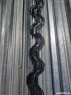Bagheta metalica cu sarma ondulata pentru fixare folie solar
