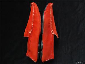 Scarpi rosii barbatesti mocasini pantofi casual piele intoarsa naturala usori comozi talpa flexibila - imagine 6