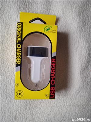 Adaptor Priza Bricheta tripla auto,12-24V, 3 x USB,nou. - imagine 4