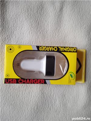 Adaptor Priza Bricheta tripla auto,12-24V, 3 x USB,nou. - imagine 6