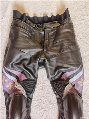 Pantalon barbati piele protectii soft genunchi sold IXS moto biker chopper motor motociclist - imagine 2