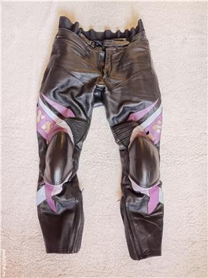 Pantalon barbati piele protectii soft genunchi sold IXS moto biker chopper motor motociclist - imagine 8